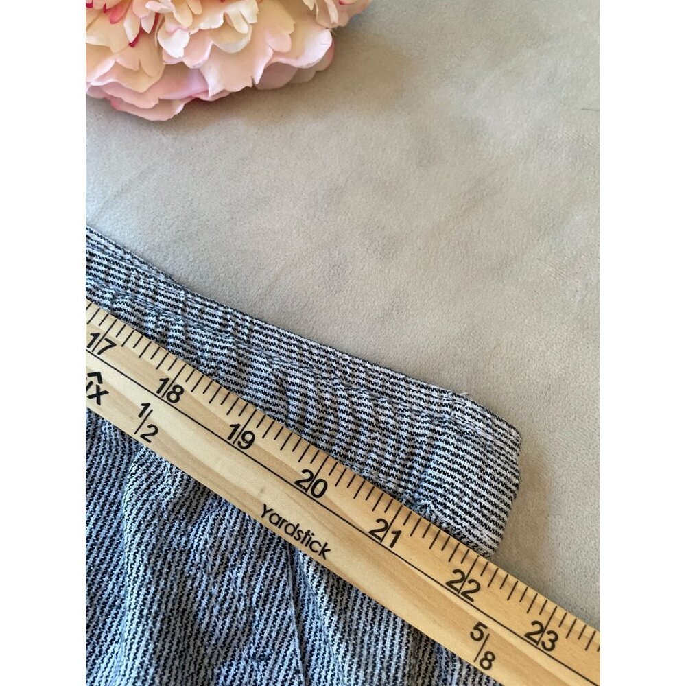Juniper + Lime Womens Drawstring Pants 2X Gray Striped Linen Blend Comfy - Picture 4 of 6